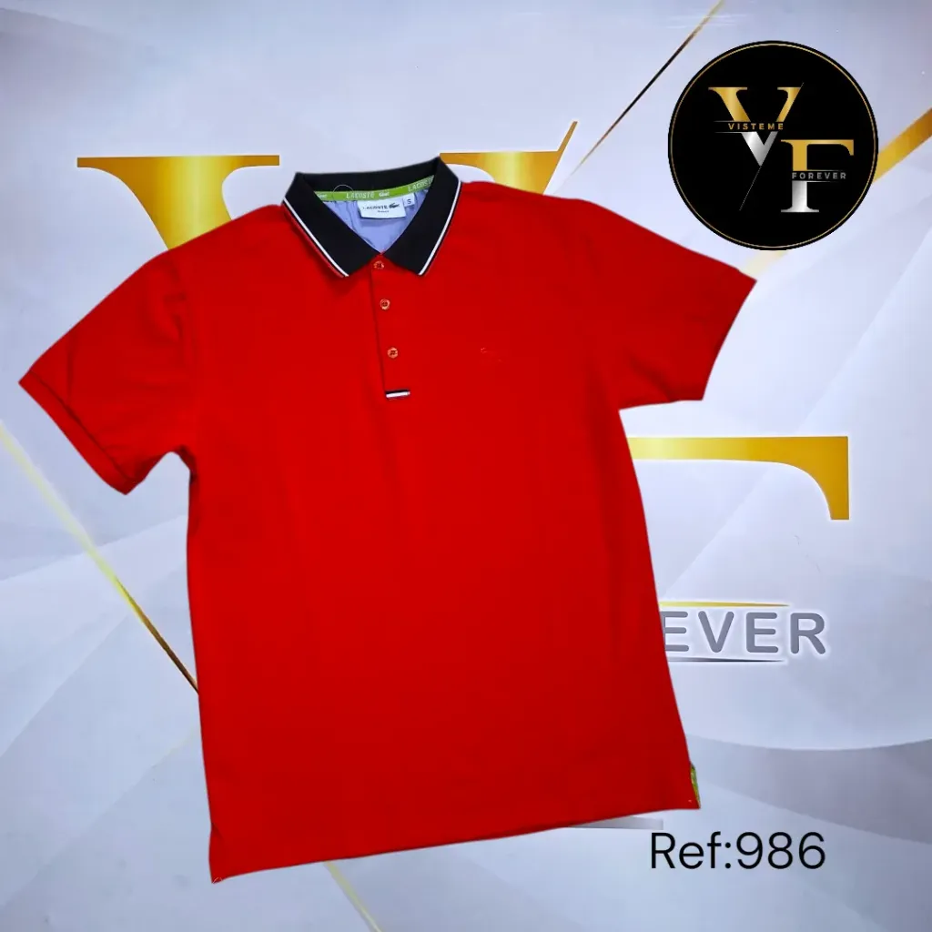 [CH986RS] Chemises Lacoste 986 (S, ROJO)