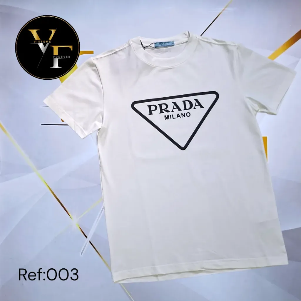[FRP003BM] Franelas Prada 003 (BLANCO, M)