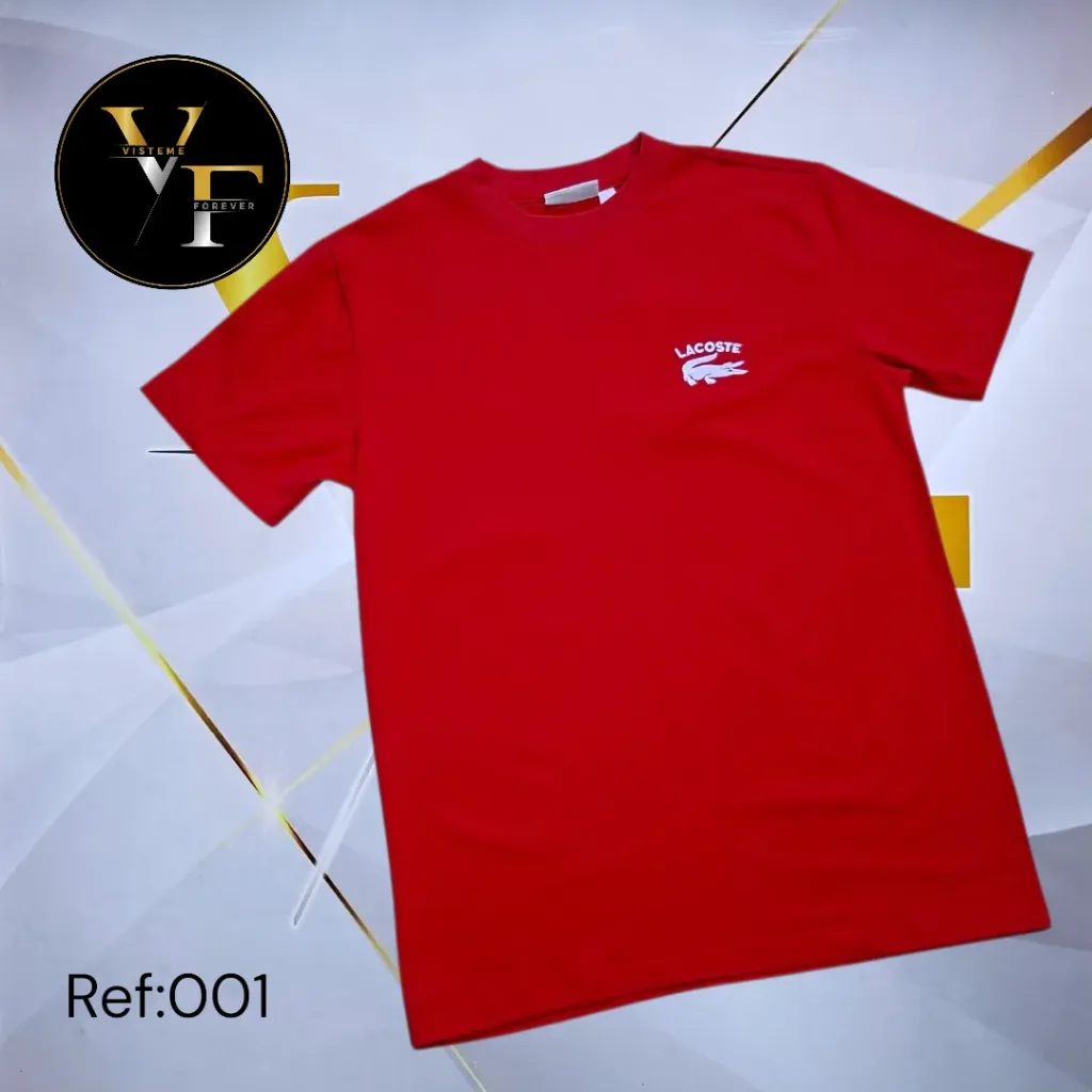 [FNL001RM] Franelas Lacoste 001 (ROJO, M)
