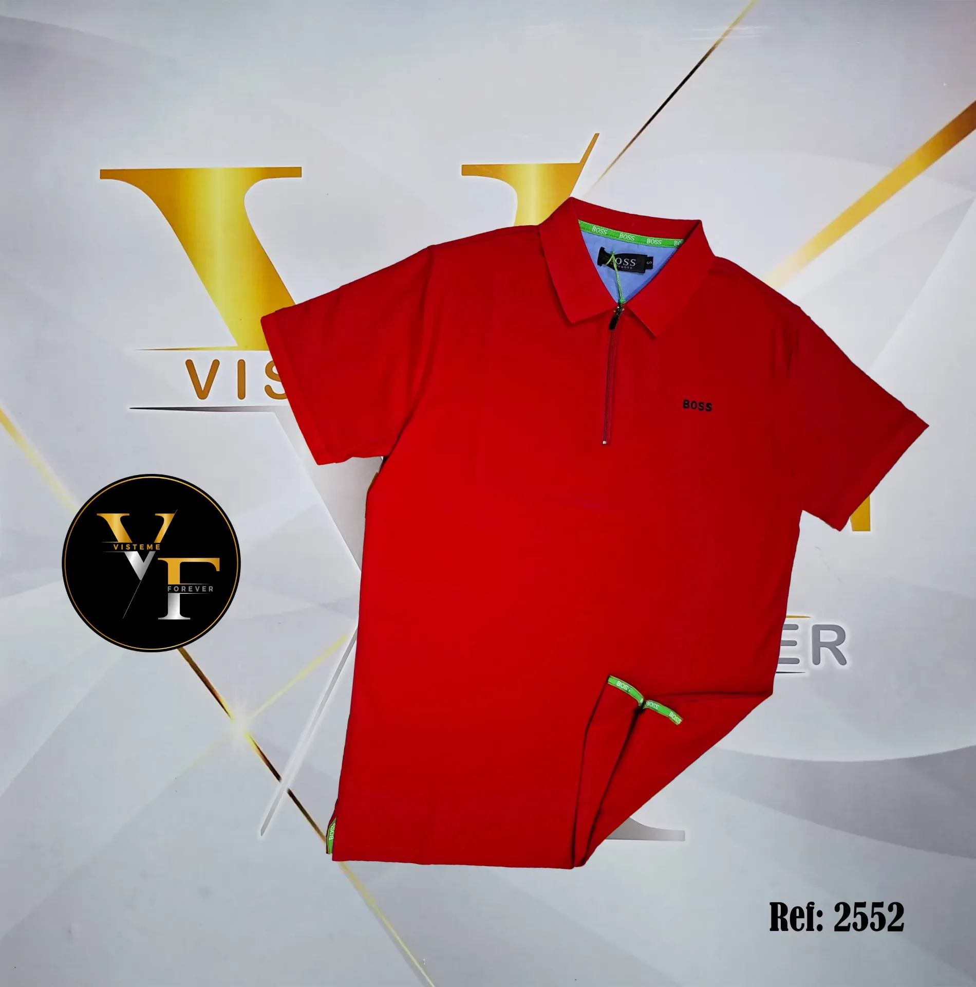 [CHB2552RS] Chemises Hugo Boss 2552 (S, ROJO)