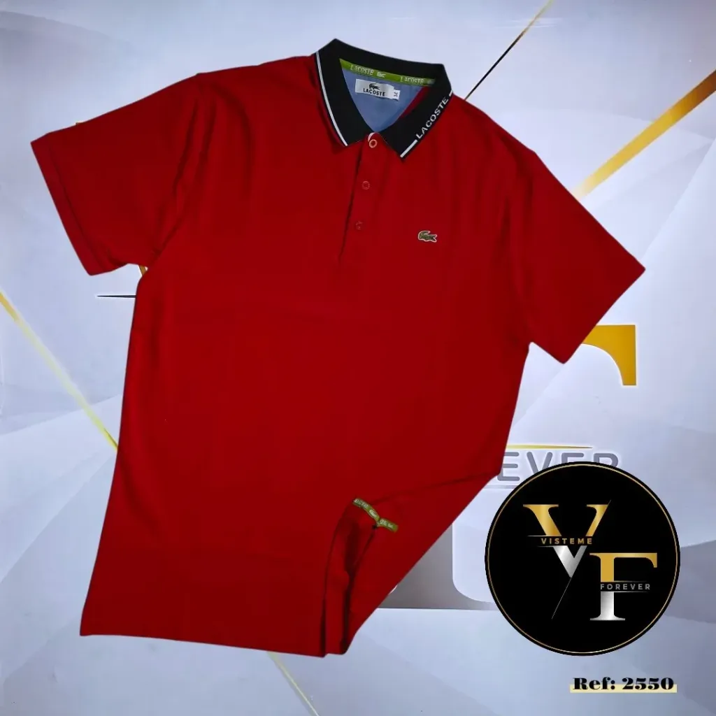 [CHL2550RS] Chemises Lacoste 2550 (S, ROJO)