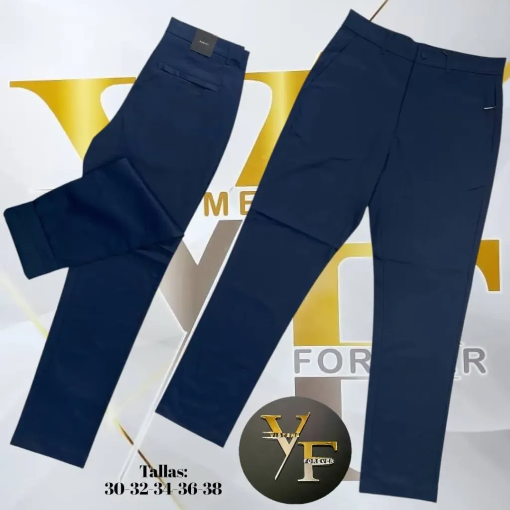 [PE8002A30] Pantalon Casual Estivaneli p8002 (AZUL MARINO, 30)