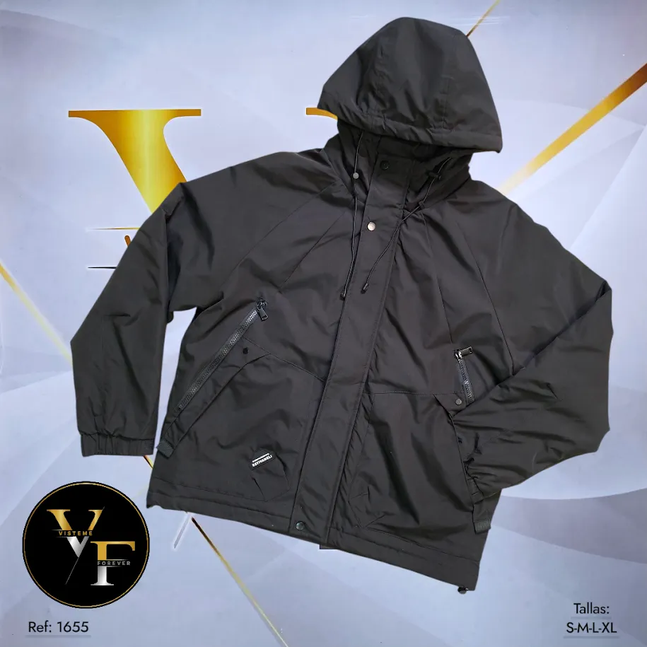 [CQE61655NS] Chaquetas estivaneli 61655 (NEGRO, S)